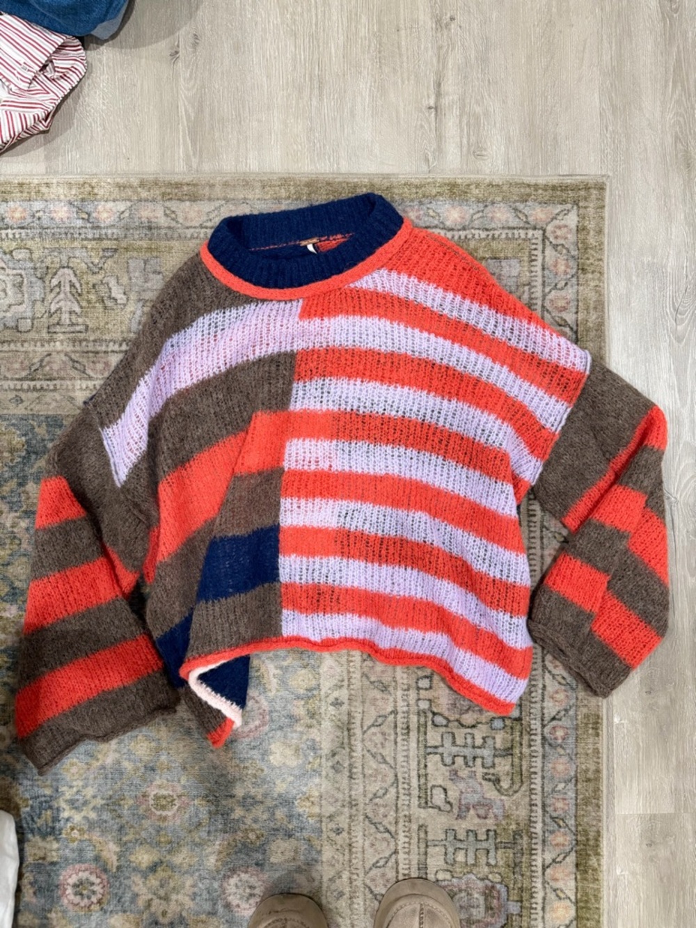 Free People Alpaca Striped Sweater